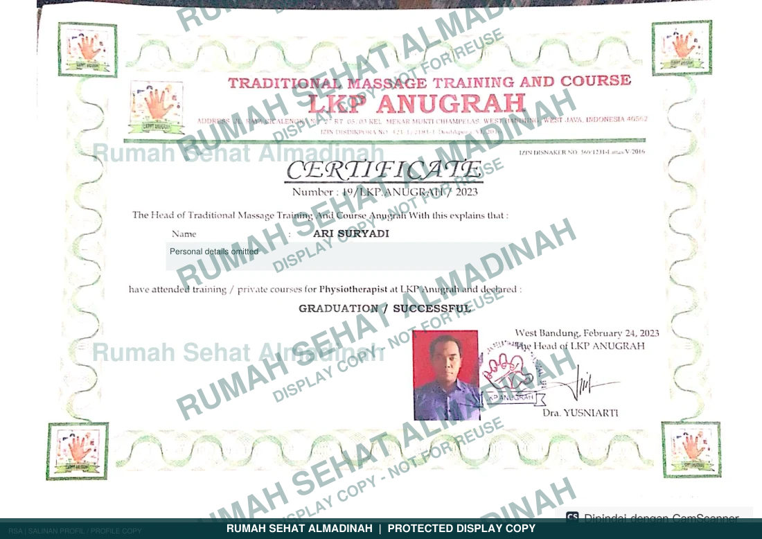Ari Suryadi — Kursus LKP Anugrah — 2023