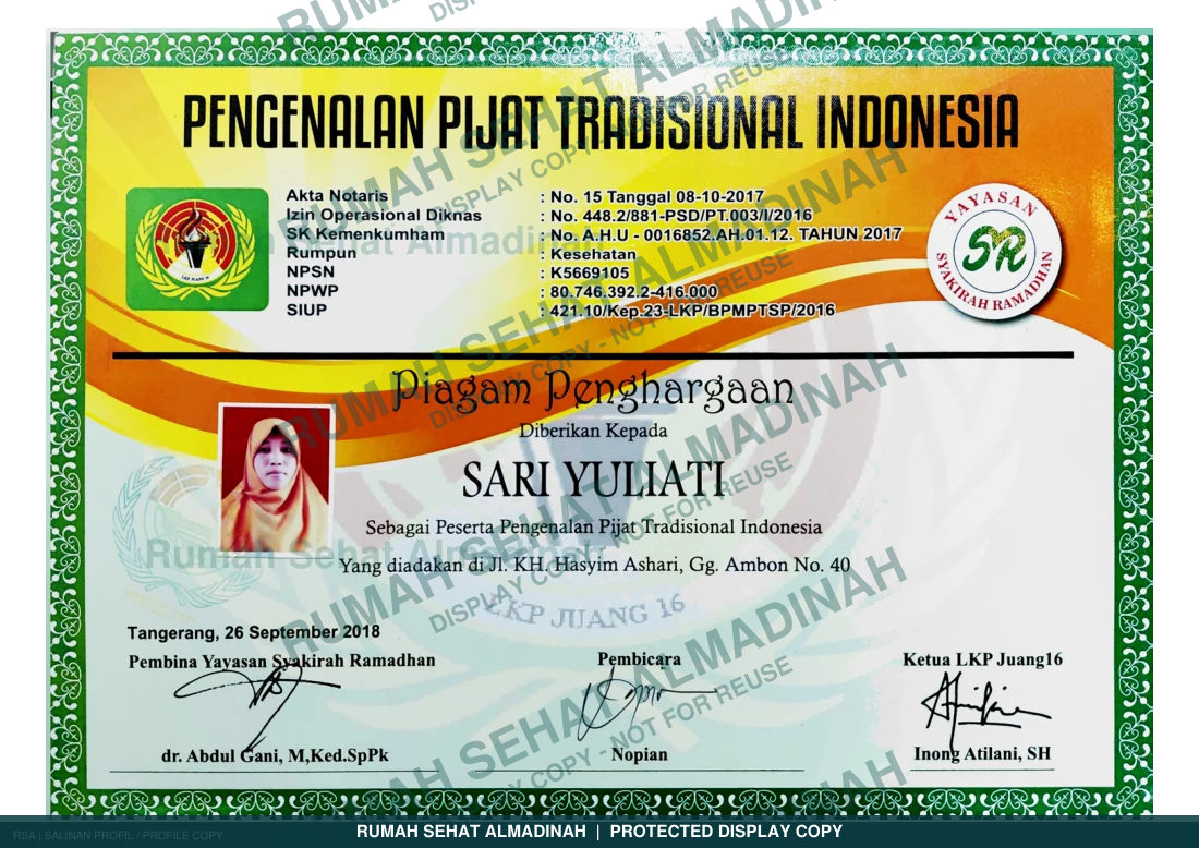 Sari Yuliati — Pengenalan Pijat Tradisional