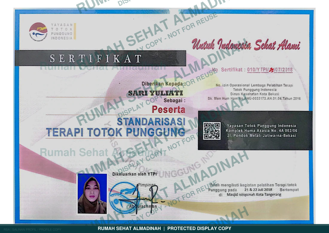 Sari Yuliati — Standardisasi Totok Punggung